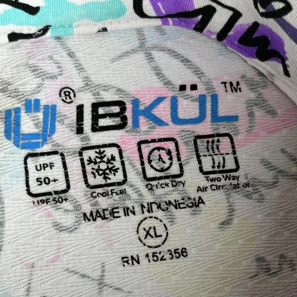 IBKUL Quarter Zip Shirt Womens XL Multicolor Girls Just Wanna Have Fun Golf UPF - Picture 4 of 11